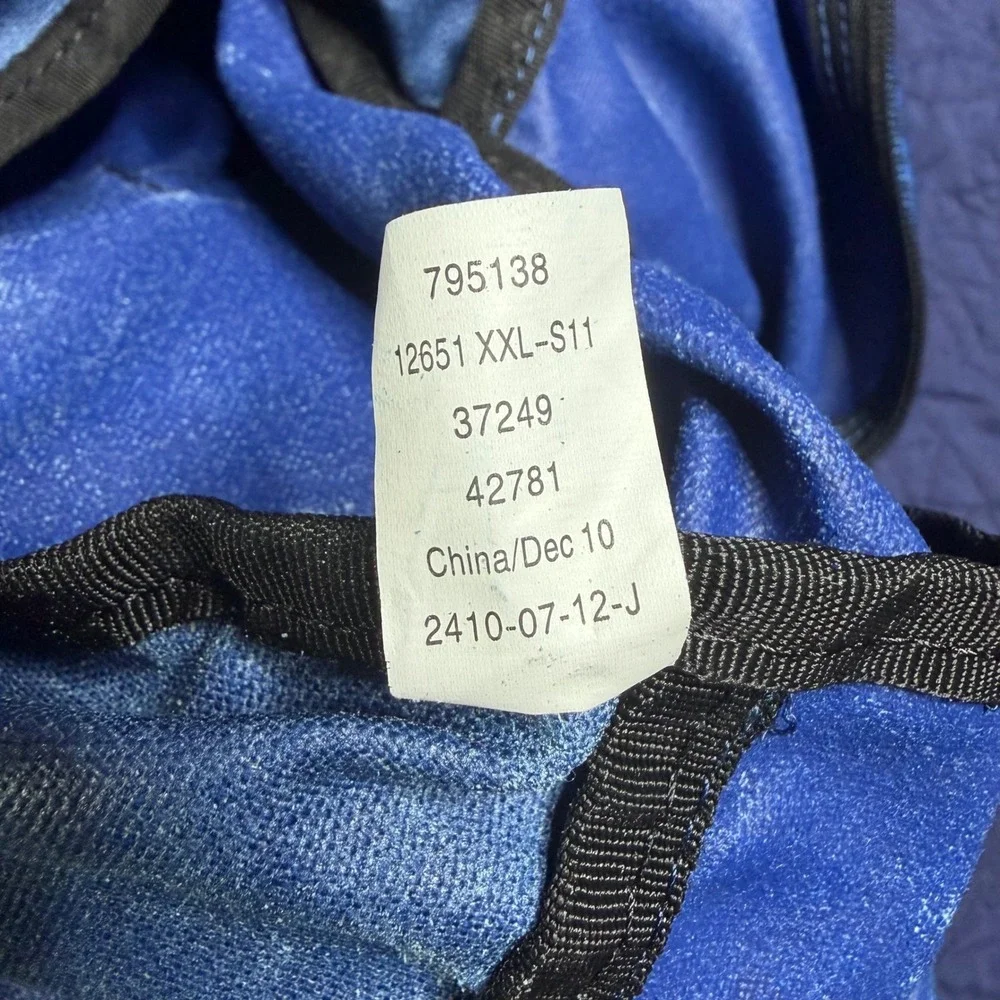 Vintage REI XXL Blue Tribal Print Duffel Bag Travel Camp Gym Shoulder Strap